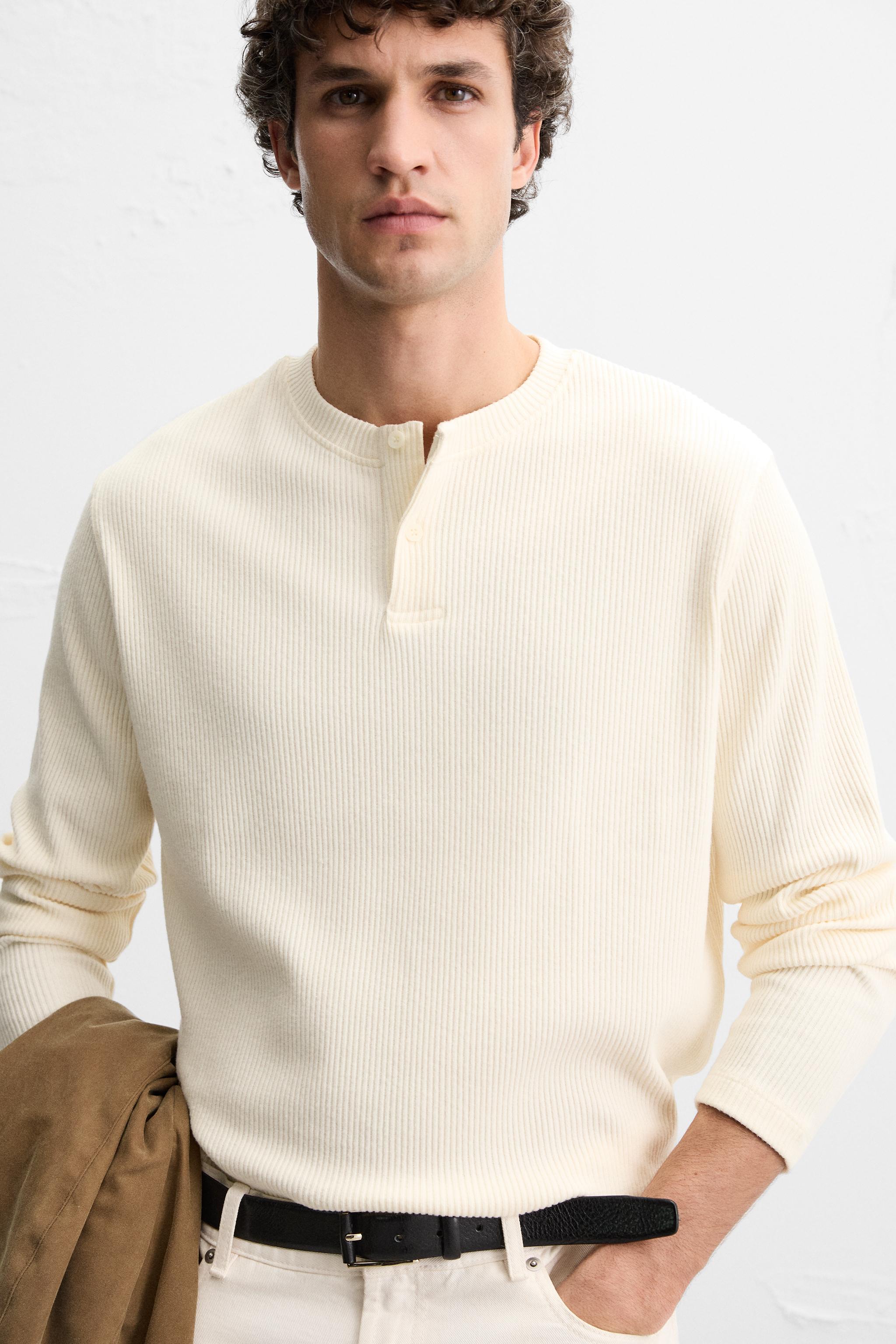 【ZARA】リブテクスチャー Ｔシャツ 04161500712-p.jpg?ts=