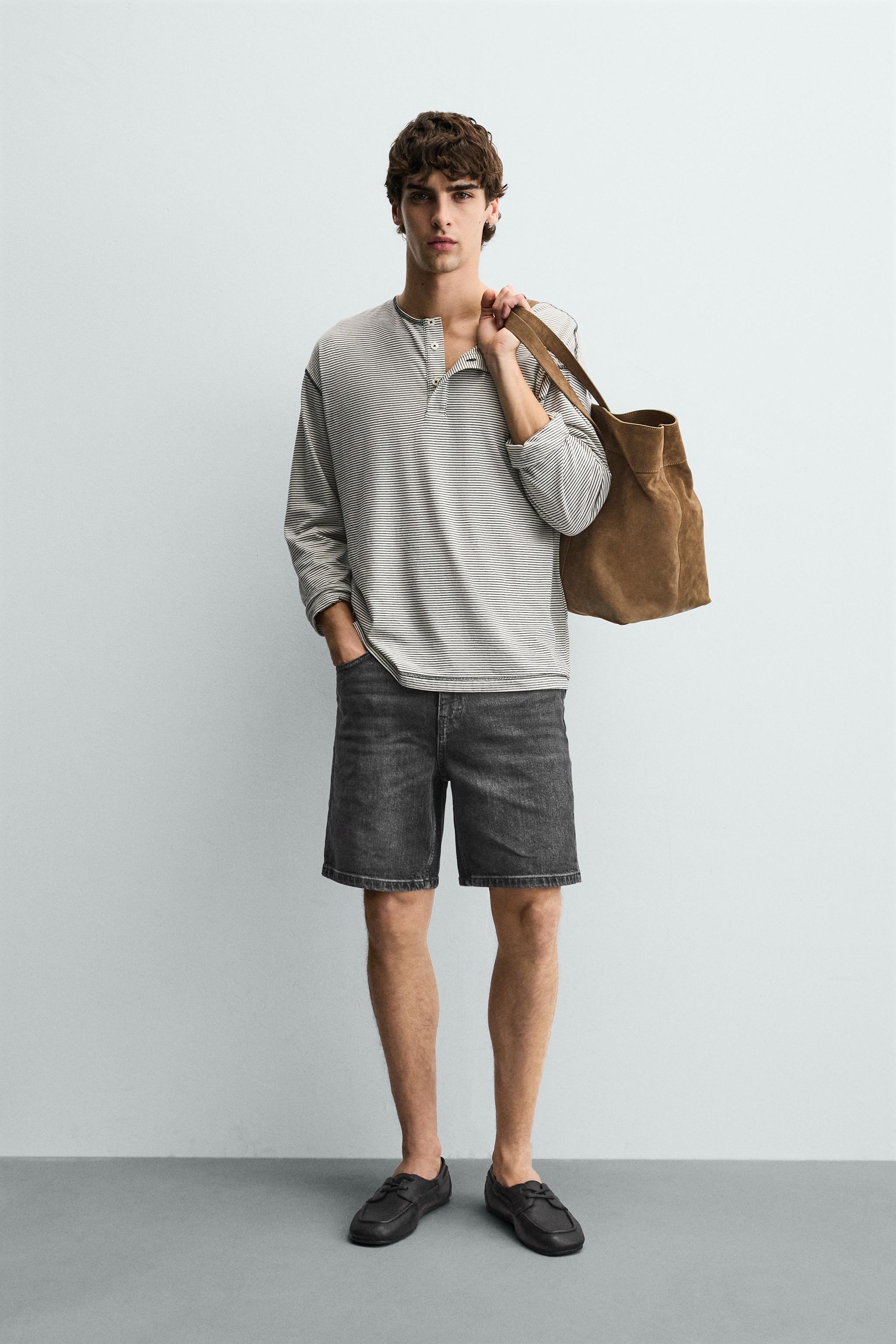 REGULAR FIT DENIM SHORTS