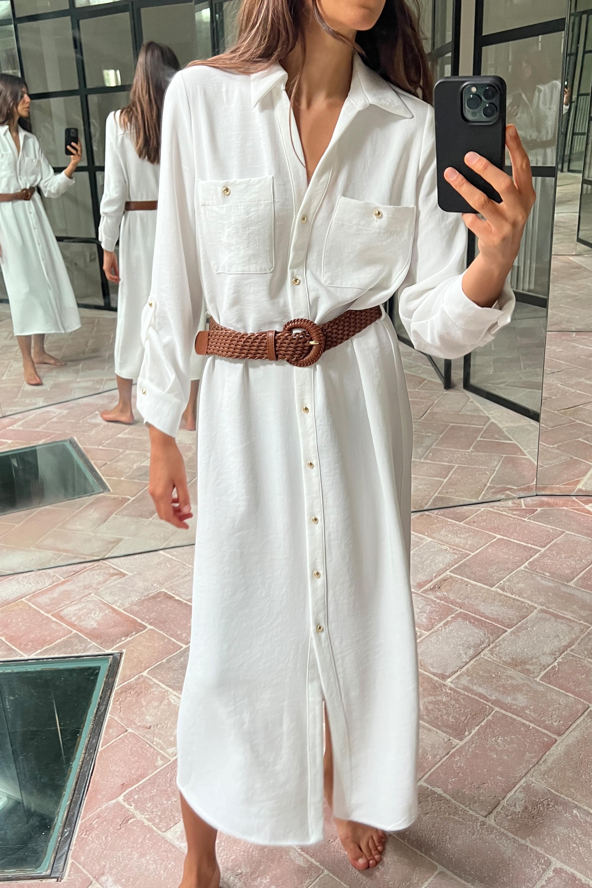 SHIRT DRESS WITH BELT