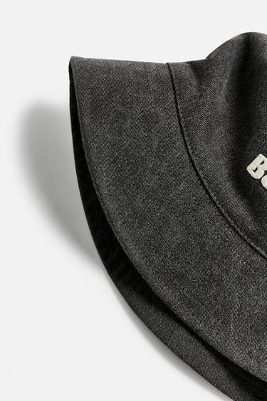 CHAPEAU BOB BRODÉ CONTRASTE - Noir de Zara - Image 6
