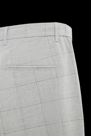 SLIM FIT COMFORT TROUSERS - Grey marl by Zara
