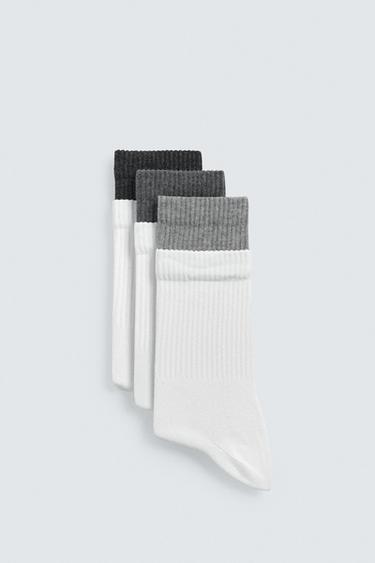 3-PACK DOUBLE EFFECT SOCKS - various by Zara
