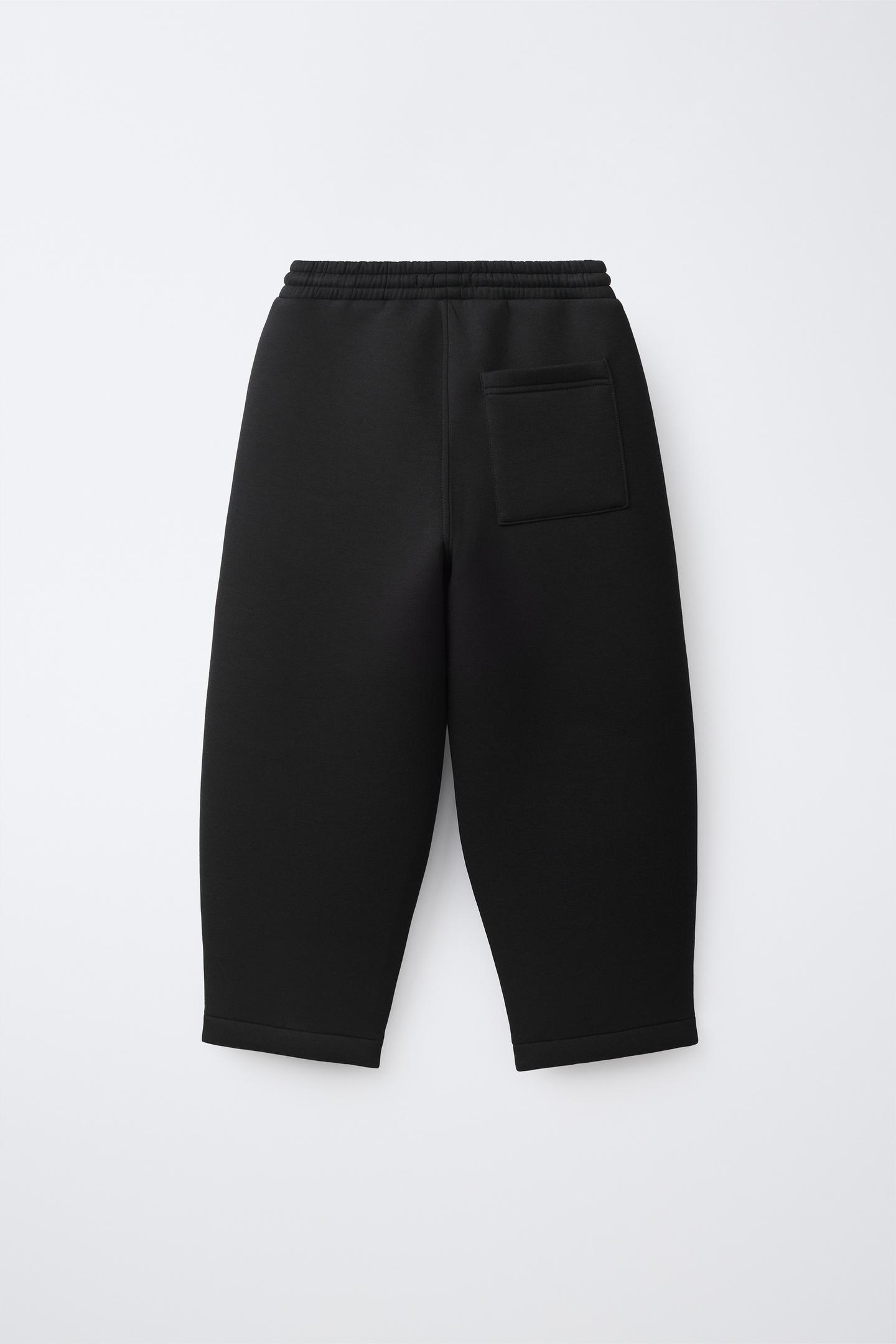 Детские брюки Zara Neoprene-Effect Barrel, цвет: Чёрный — фото 2