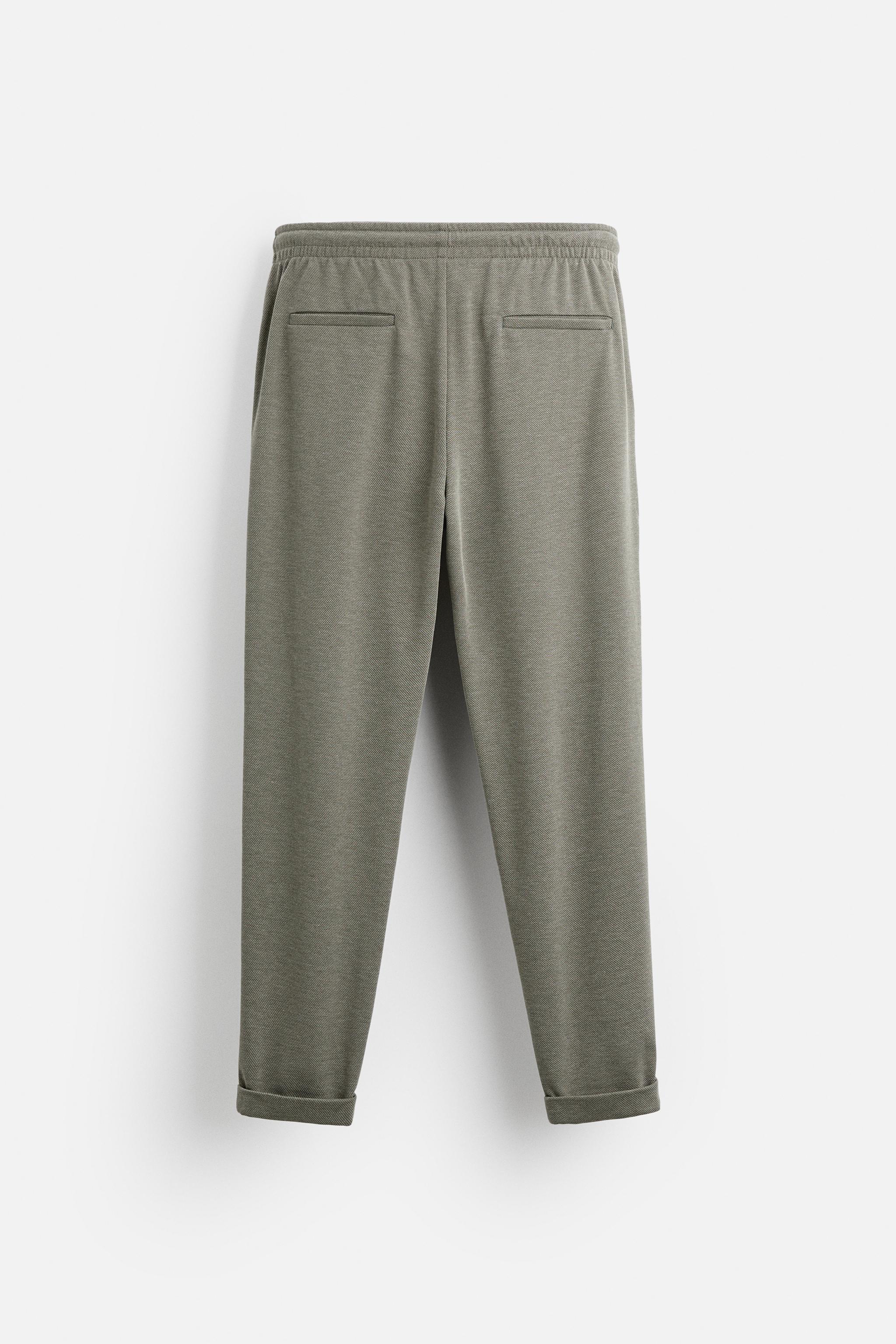 EASY CARE JOGGER WAIST PANTS - taupe brown | ZARA United States