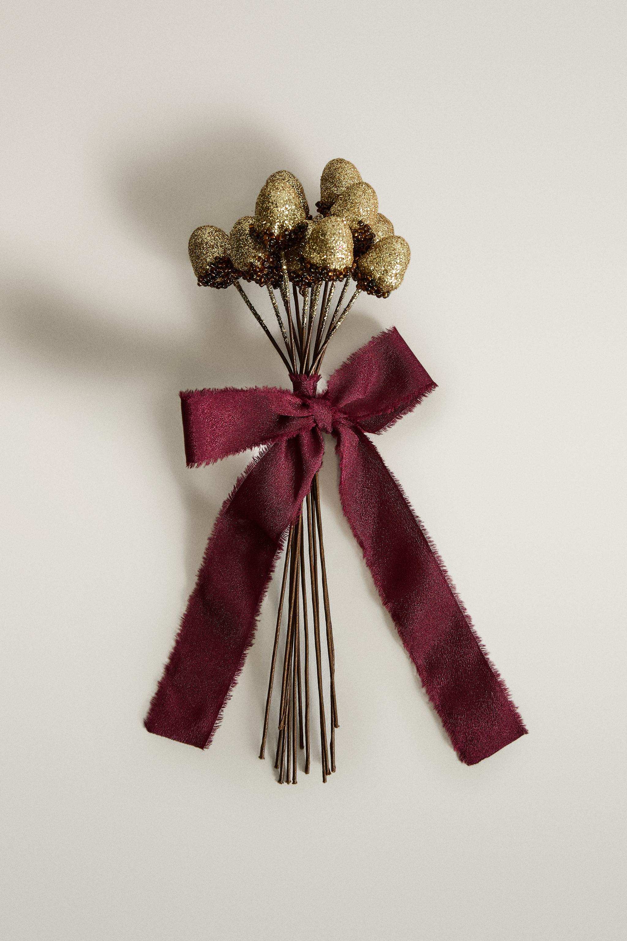LOT DE DÉCORATIONS DE NOËL GLANDS (LOT DE 12)