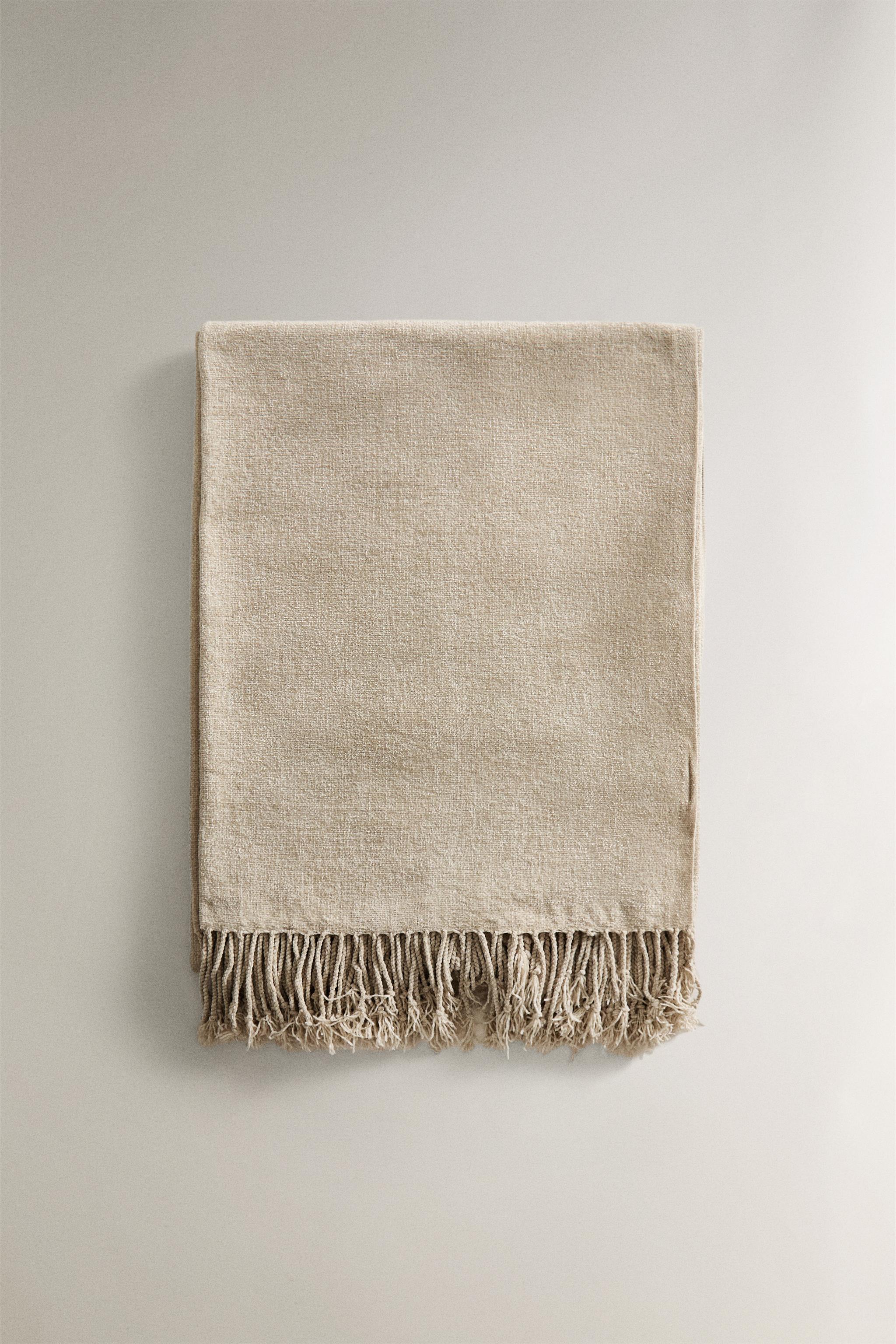 シェニール ブランケット - ライトベージュ | ZARA Japan / 日本