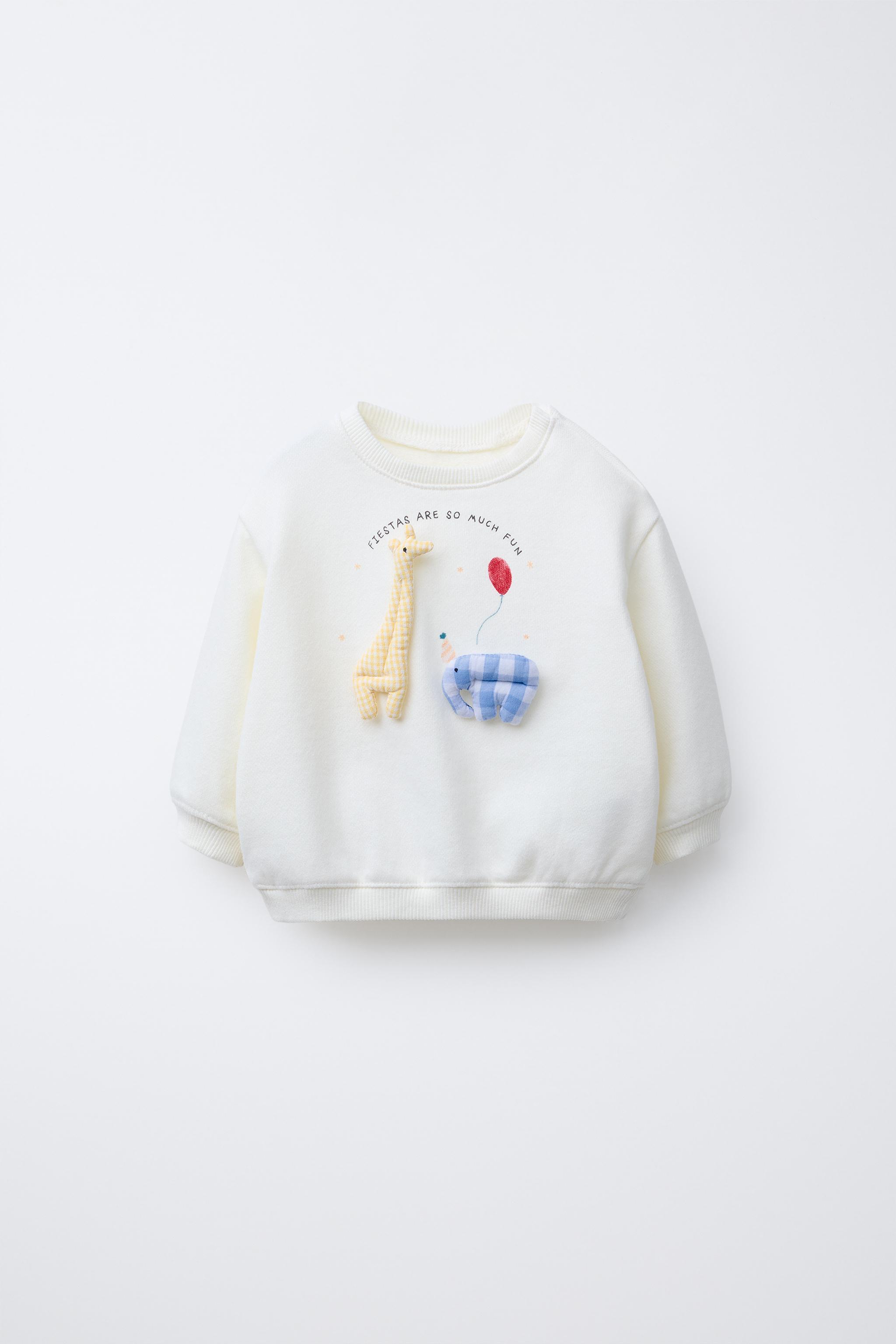 3Dアニマルスウェットシャツ - ライトエクリュ | ZARA Japan / 日本