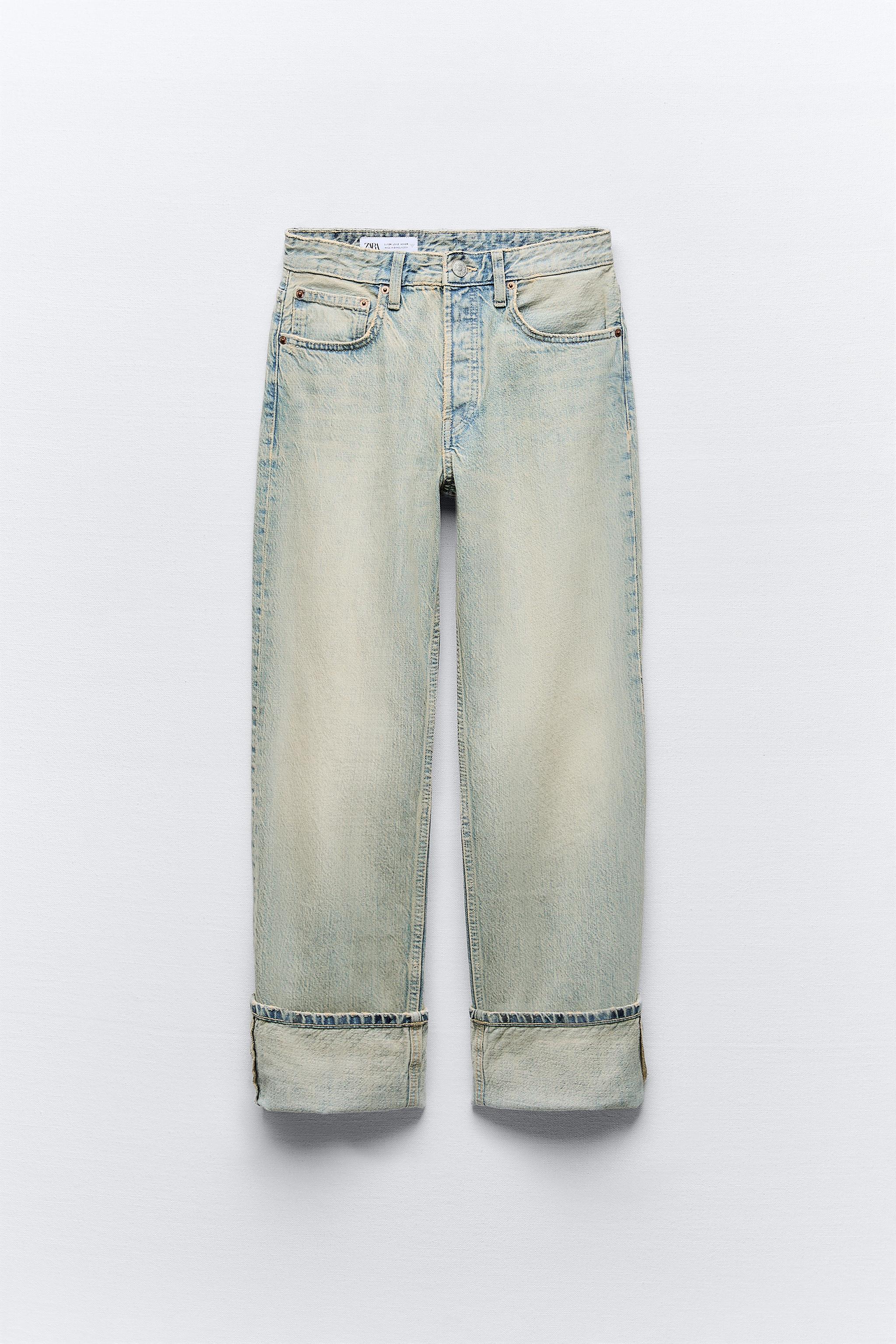TRF STRAIGHT LOW-RISE JEANS - Light blue