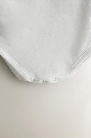 BABY BODYSUIT WITH COLLAR - Oyster-white by Zara - Image 2