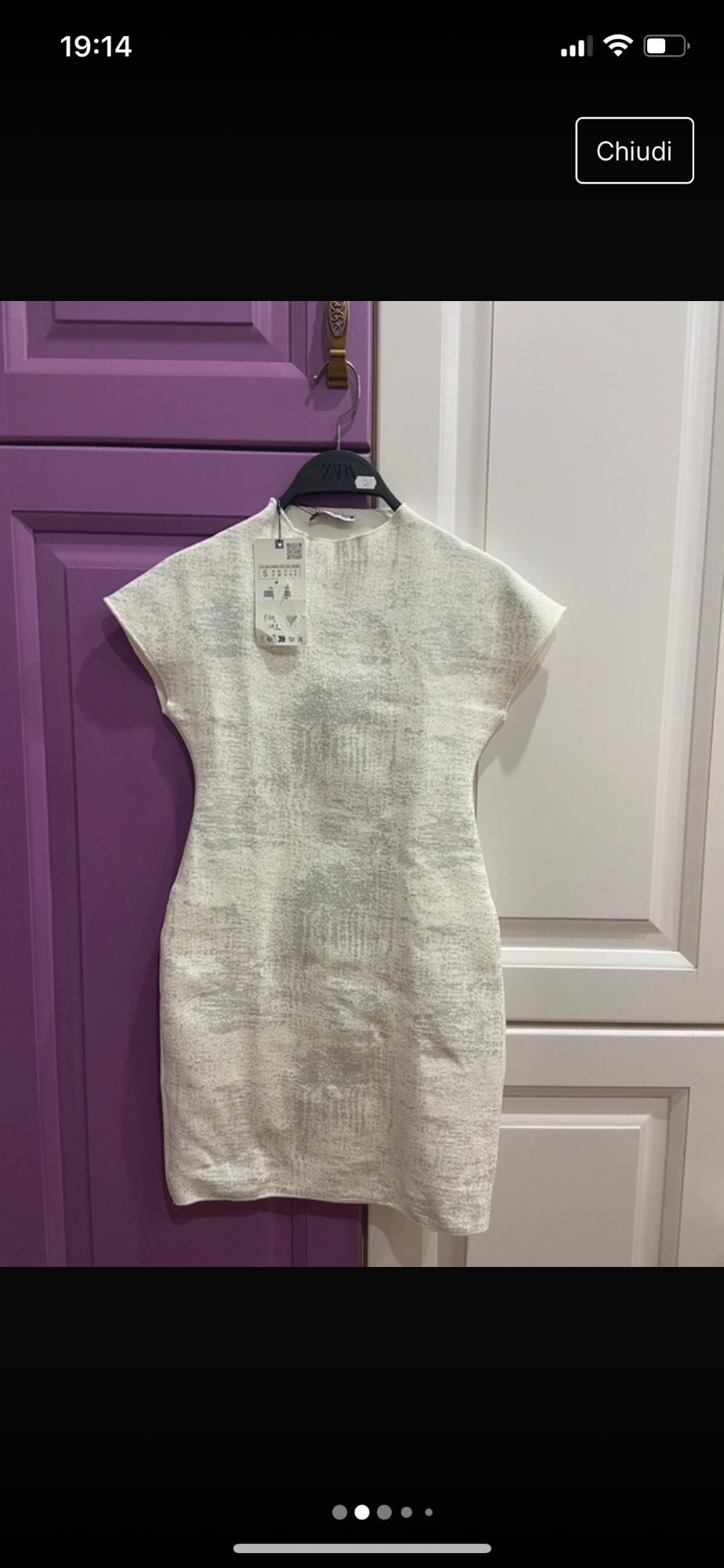 SHORT STRETCH KNIT METALLIC DRESS