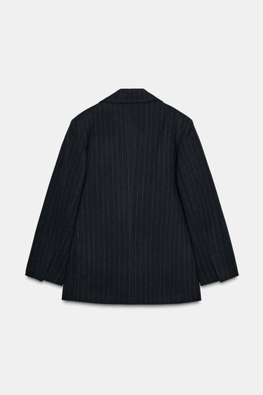 VESTE À RAYURES TENNIS AVEC POCHES - Bleu marine de Zara - Image 7