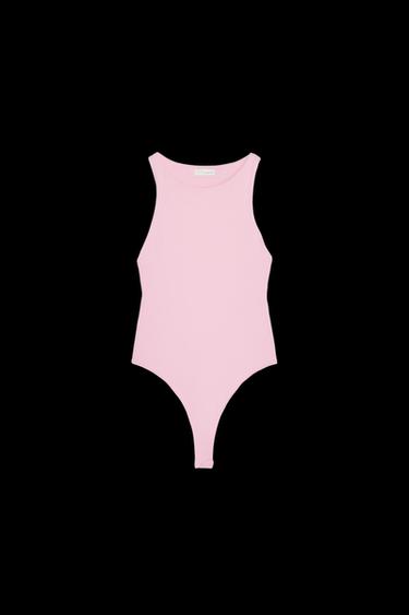 BODY HALTER POLIAMIDA - Rosa pastel de Zara - Imagen 0