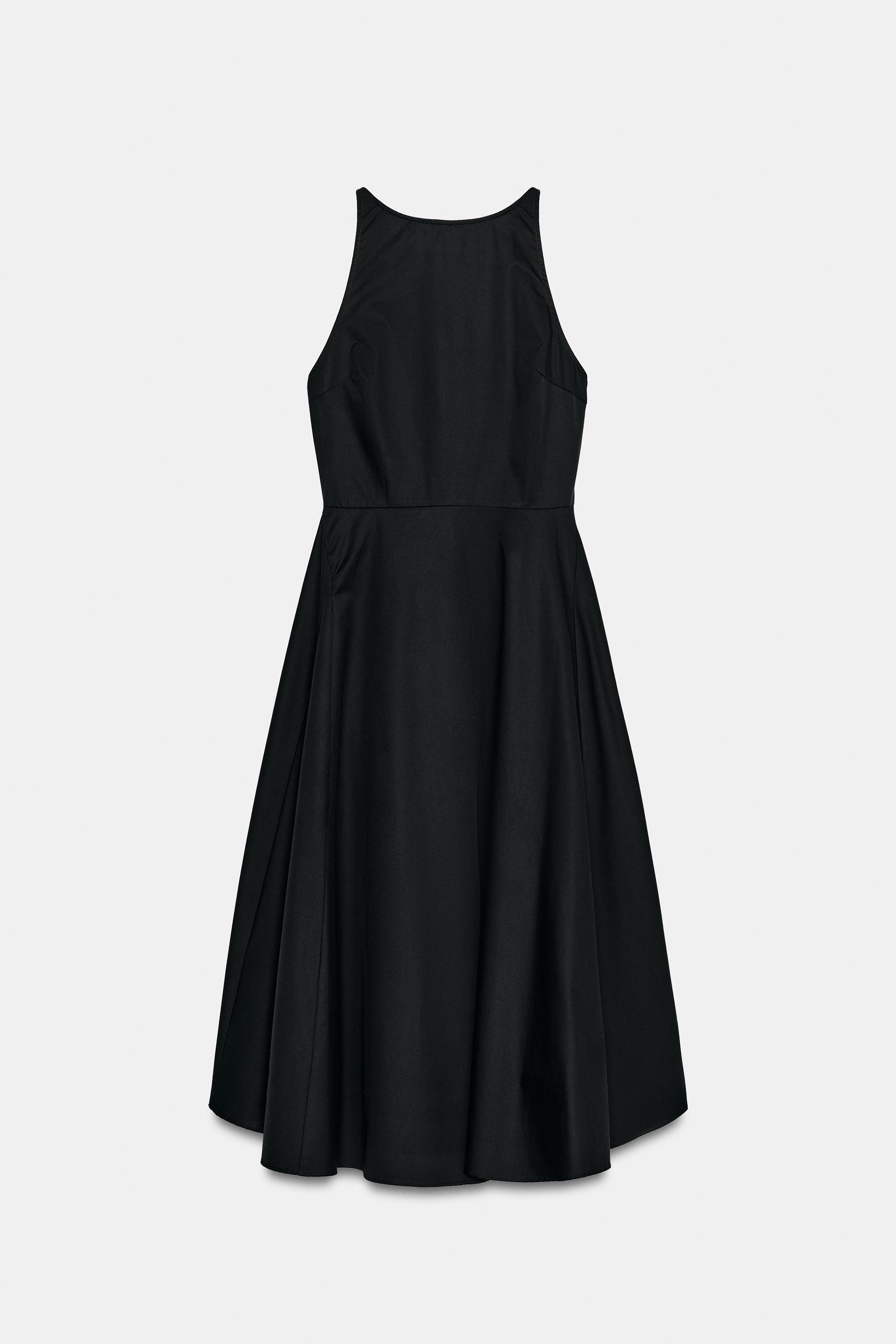 Женские платья Zara VOLUMINOUS GABARDINE MIDI DRESS