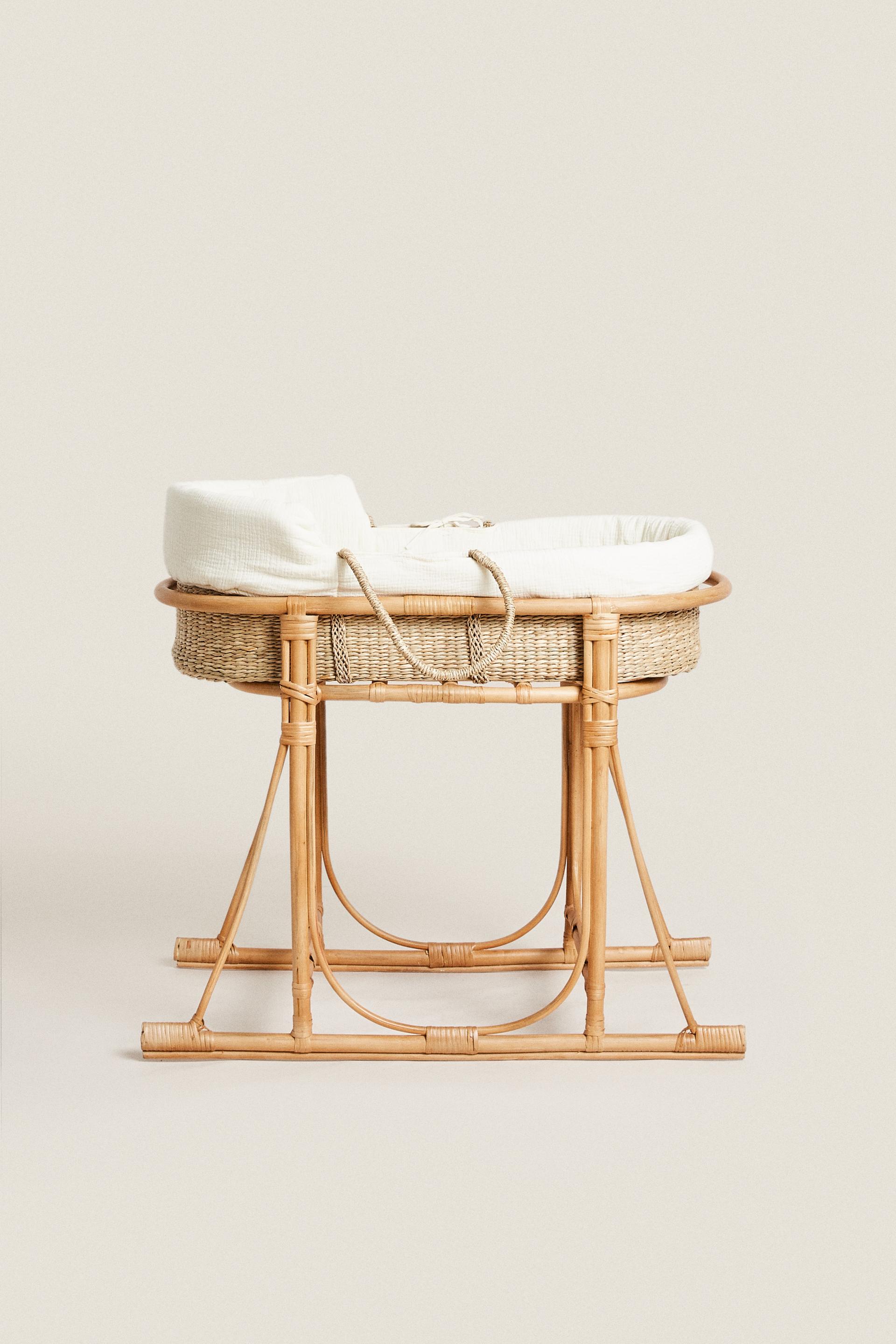 RATTAN MOSES BASKET Light beige ZARA Ireland