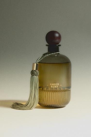 (480 ML) DIFFUSEUR DE PARFUM D’AMBIANCE À BÂTONNETS AMBER RUBY - Gris / Bleu de Zara - Image 0