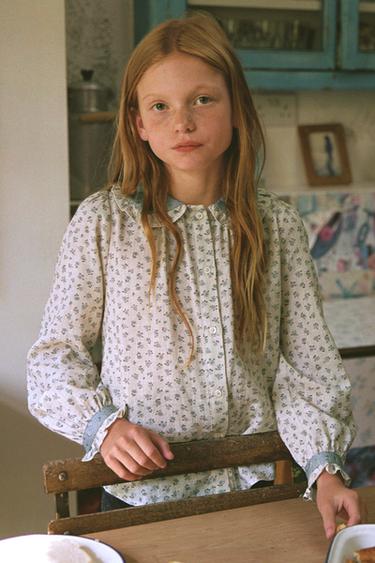 ROMANTIC FLORAL SHIRT - Ecru by Zara