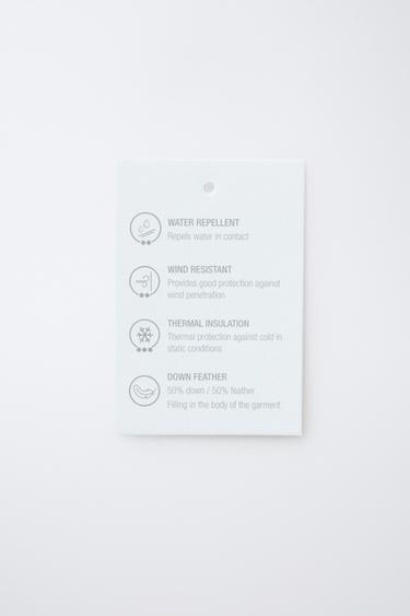 LONG FEATHER DOWN WATER-REPELLENT AND WIND-RESISTANT PUFFER JACKET - Khaki by Zara