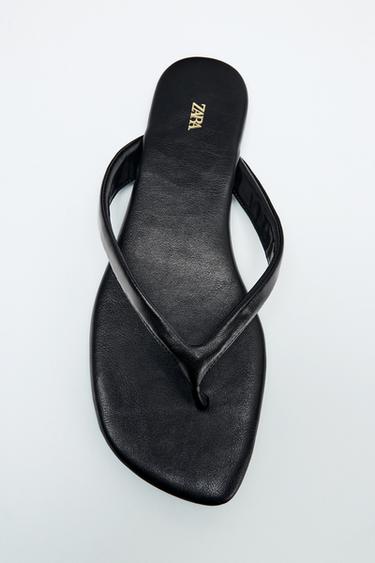 Zara Sleek Black Sandals Women main image 4