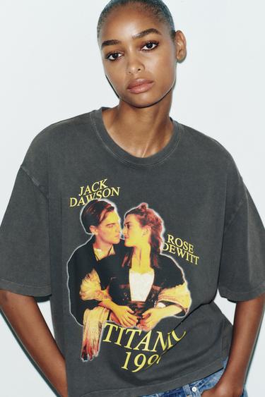 T-SHIRT EFFET DÉLAVÉ TITANIC - Gris anthracite de Zara - Image 1