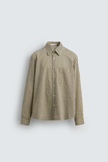 CAMISA FLUIDA RAYAS - Mantequilla de Zara