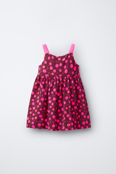 PRINTED DRESS - Neon fuchsia by Zara