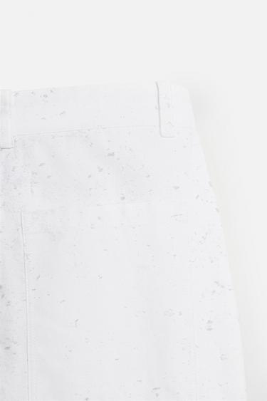 PANTALON COUPE LARGE IMPRIMÉ ABSTRAIT - Blanc de Zara - Image 9