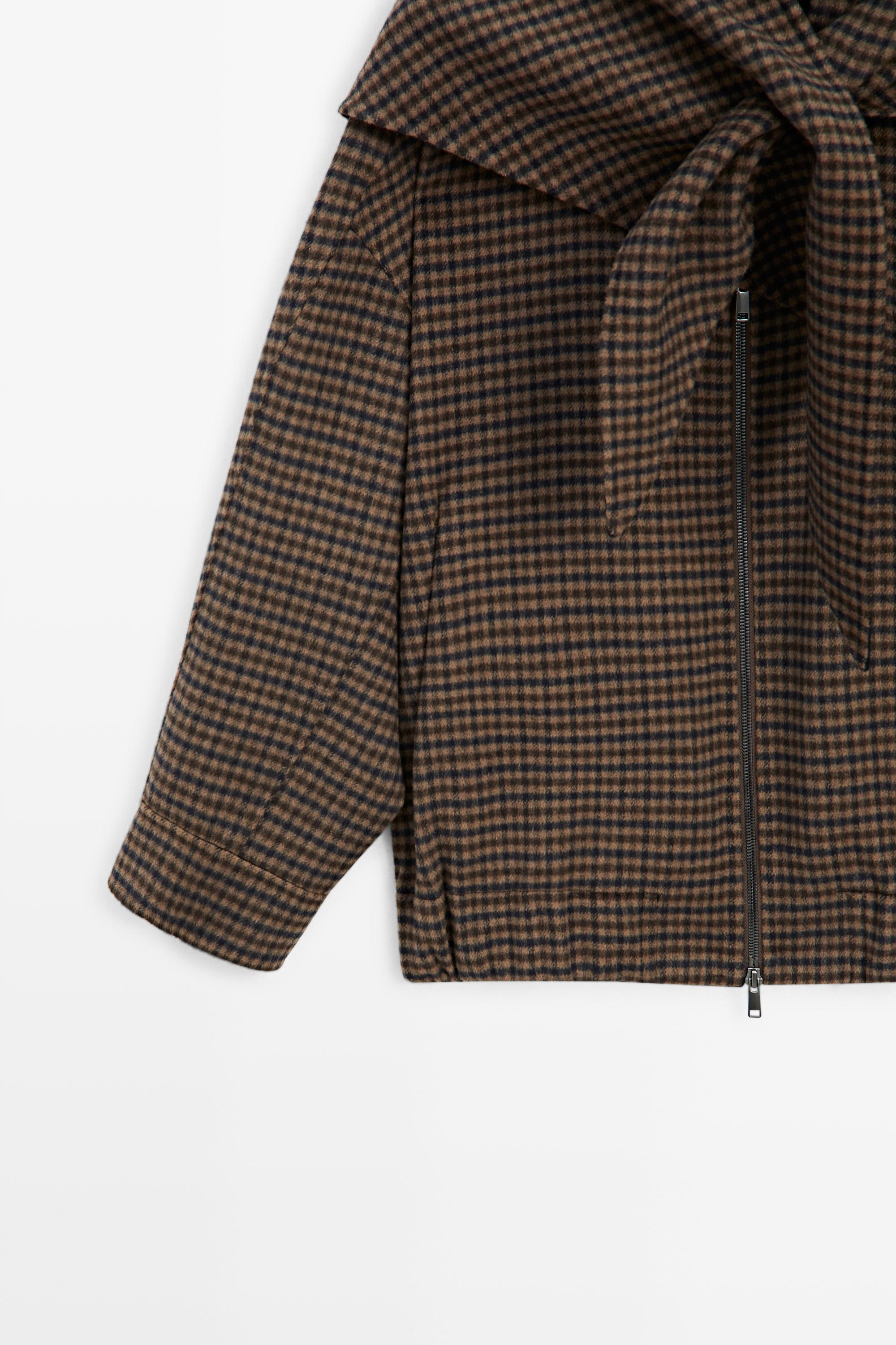 Veste bomber vichy avec foulard