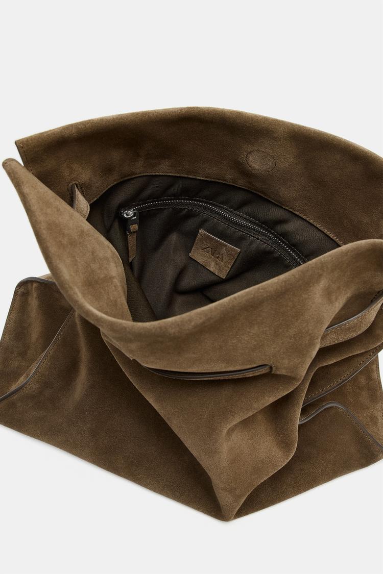 Bolso de Hombro de Ante Dividido 5
