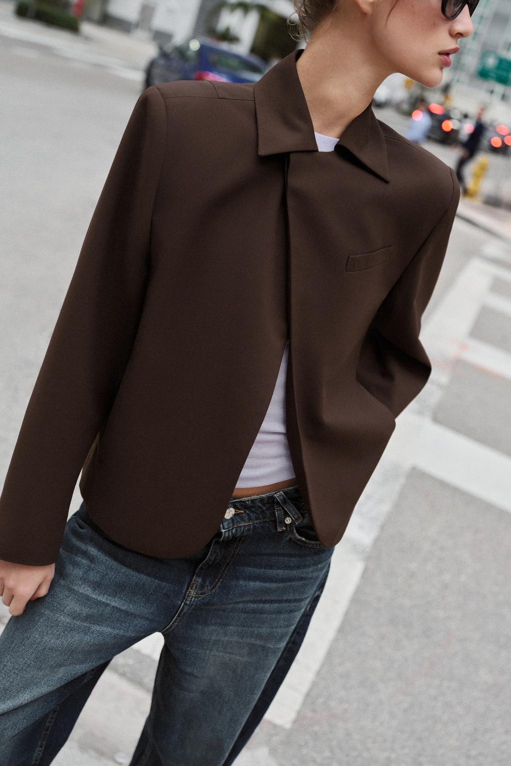 DOUBLE BREASTED LAPEL COLLAR BLAZER - image 2
