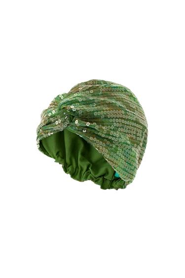 GORRO TURBANTE LANTEJOULAS MARISA BERENSON X ZARA - Verde da Zara