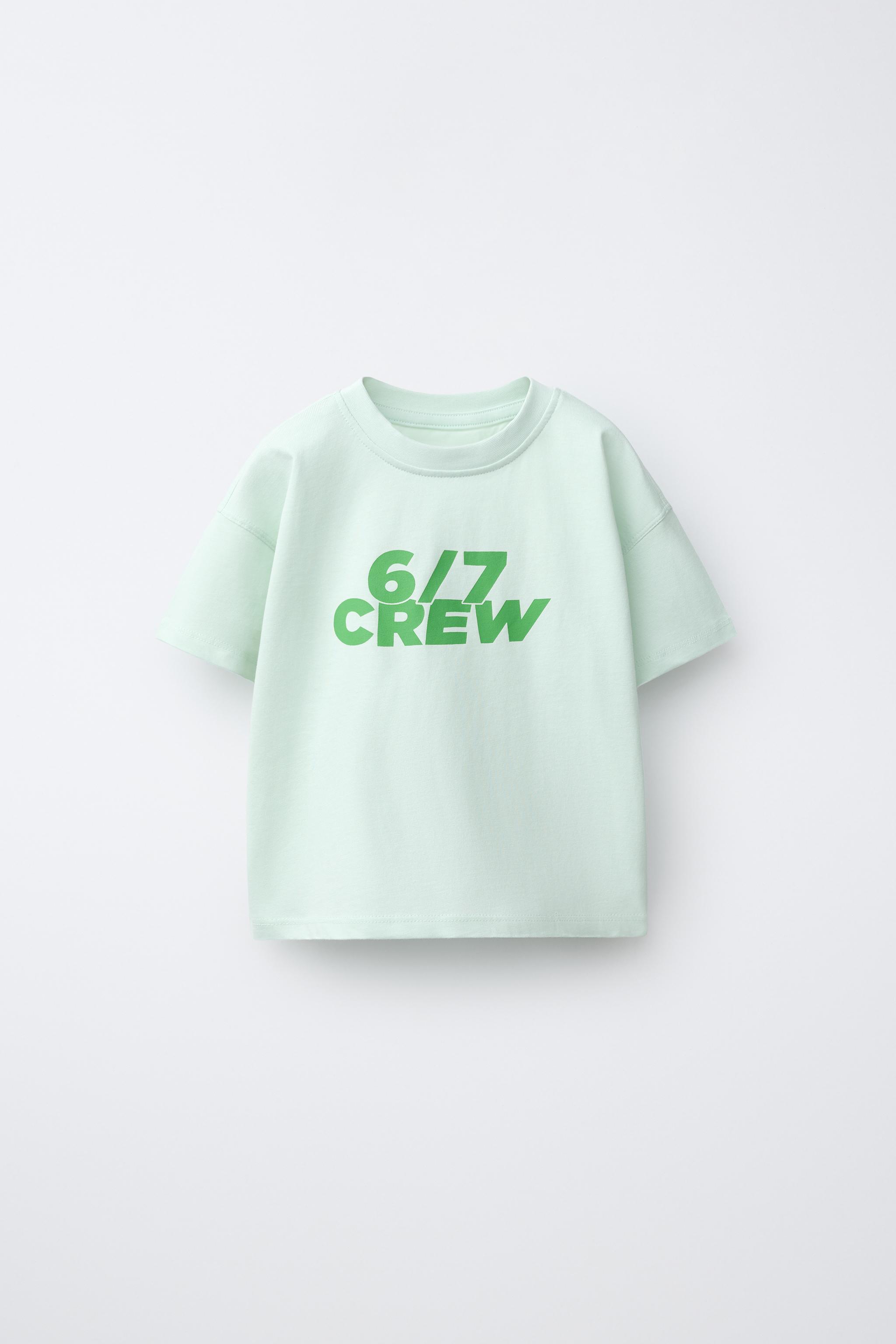 TEXT PRINT T-SHIRT — Sky blue