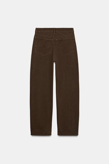 JEAN TRF BAGGY TAILLE NORMALE - Marron de Zara - Image 6