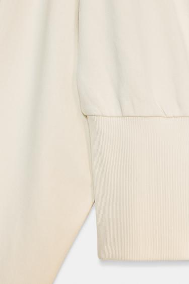 SWEAT ASYMÉTRIQUE COTON - Écru de Zara - Image 6