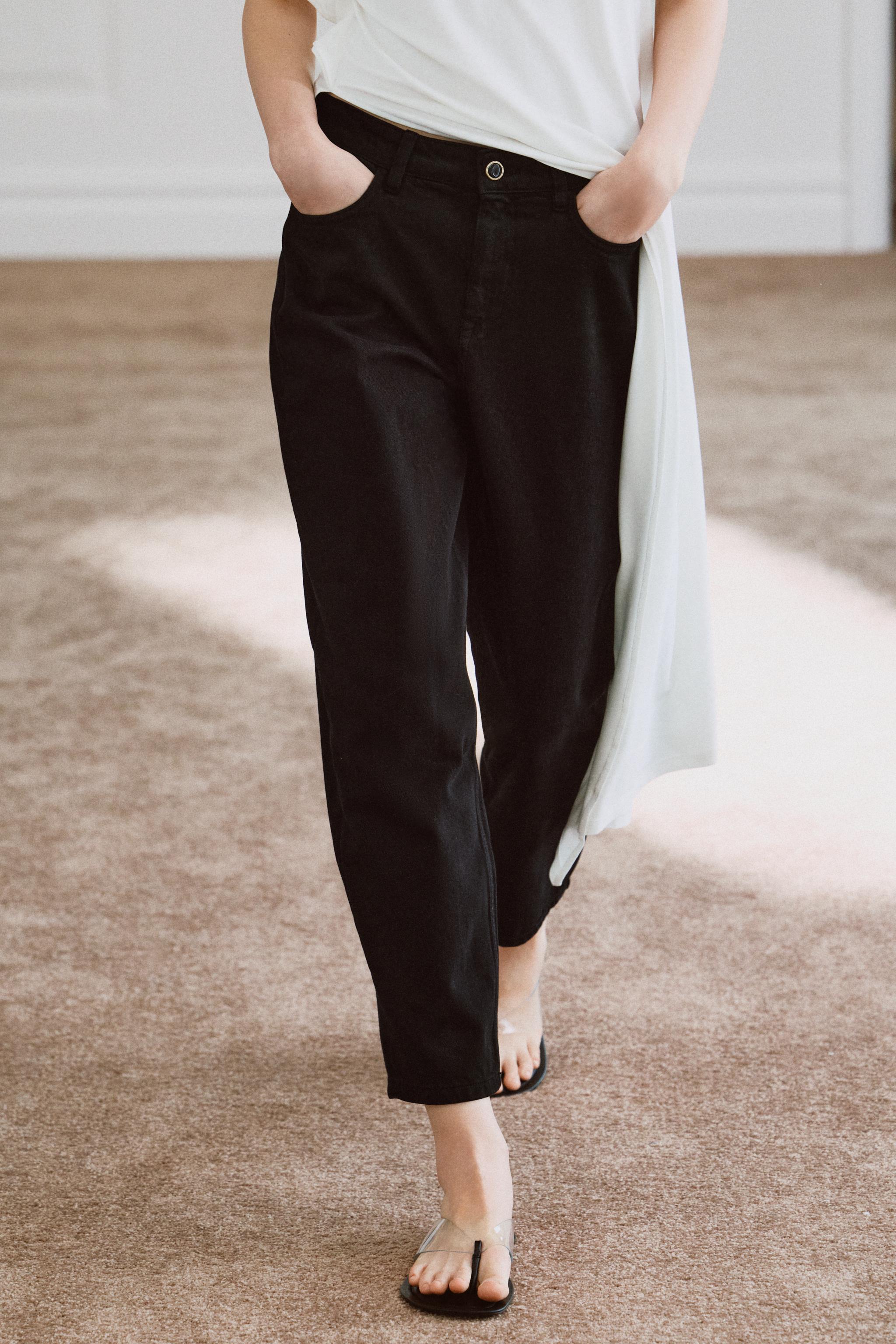 ZW COLLECTION TAPERED MID-RISE JEANS