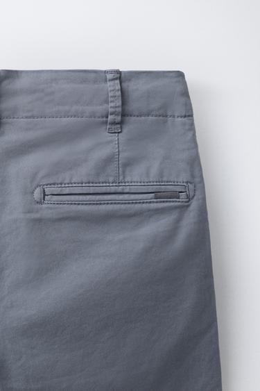 SHORT CHINE SLIM FIT - Bleu délavé de Zara - Image 3