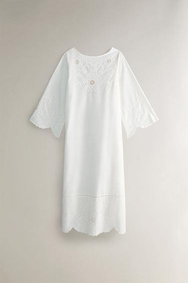 CAMISOLA DE MANGA COMPRIDA - Branco-marfim da Zara - Imagem 0