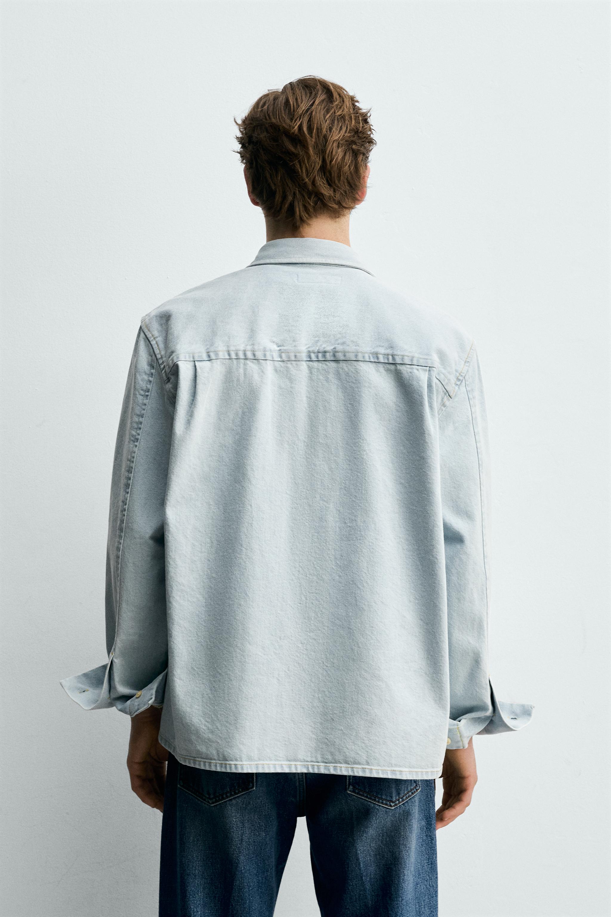 RELAXED FIT WASHED DENIM SHIRT