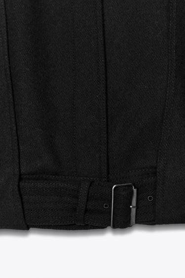 MINIMAL WOOL BOMBER JACKET ZW COLLECTION - Black by Zara - Image 6