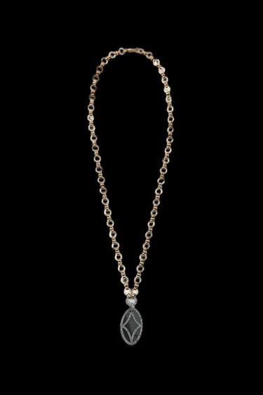 RING AND STONE NECKLACE WITH SPARKLES - Golden by Zara - Image 0