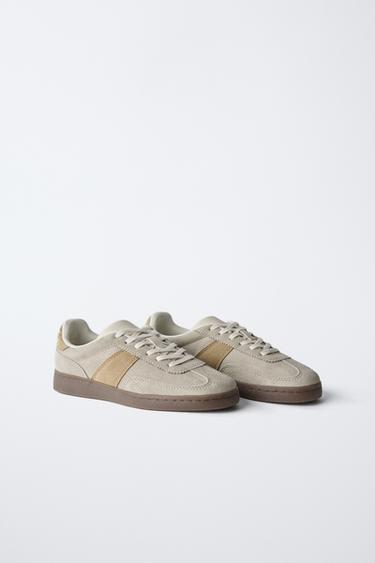 SNEAKER AUS RAULEDER - Grau von Zara