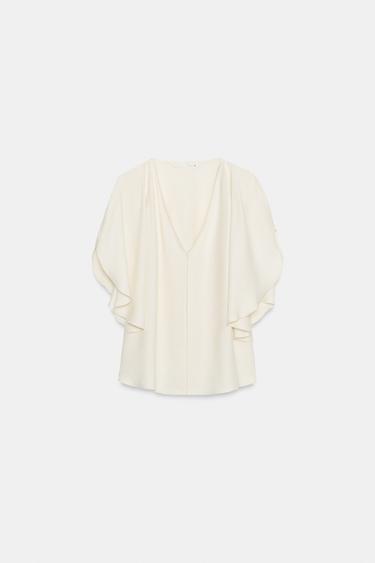 BLOUSE FLUIDE ZW COLLECTION - Écru de Zara - Image 5