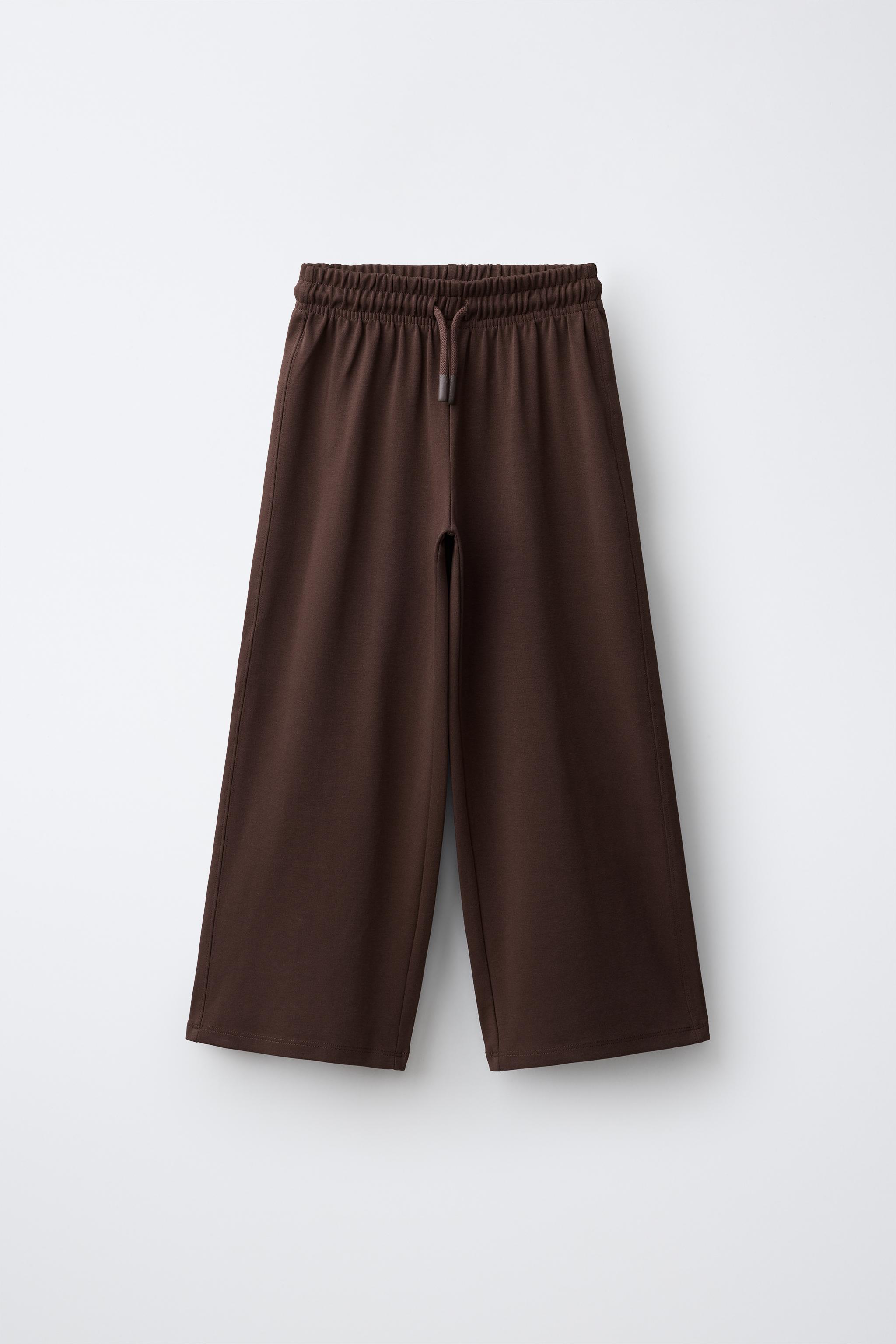 ZIP-UP SWEATSHIRT AND WIDE-LEG PANTS SET