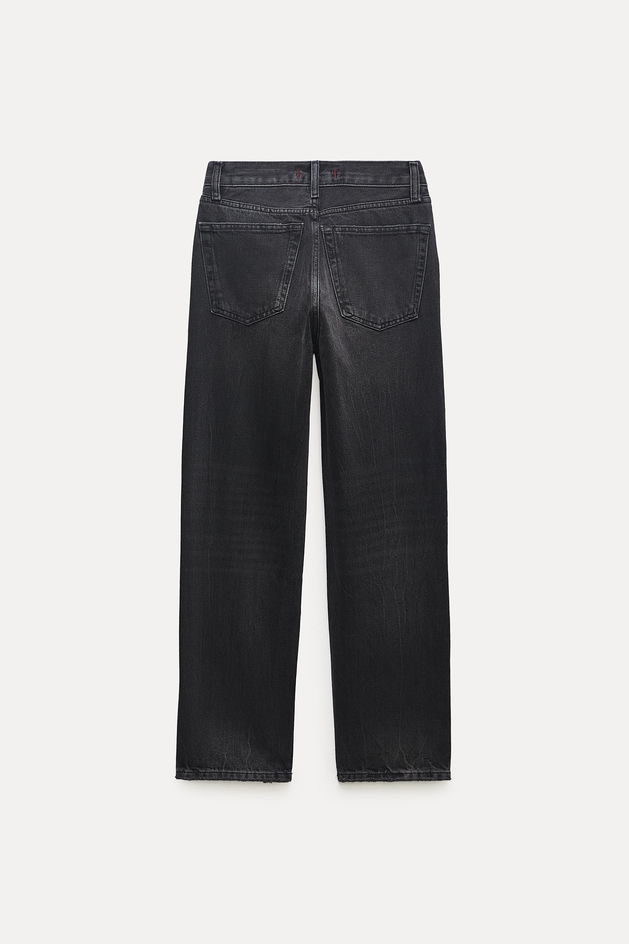 STRAIGHT CUT ZW COLLECTION MID RISE CROPPED JEANS