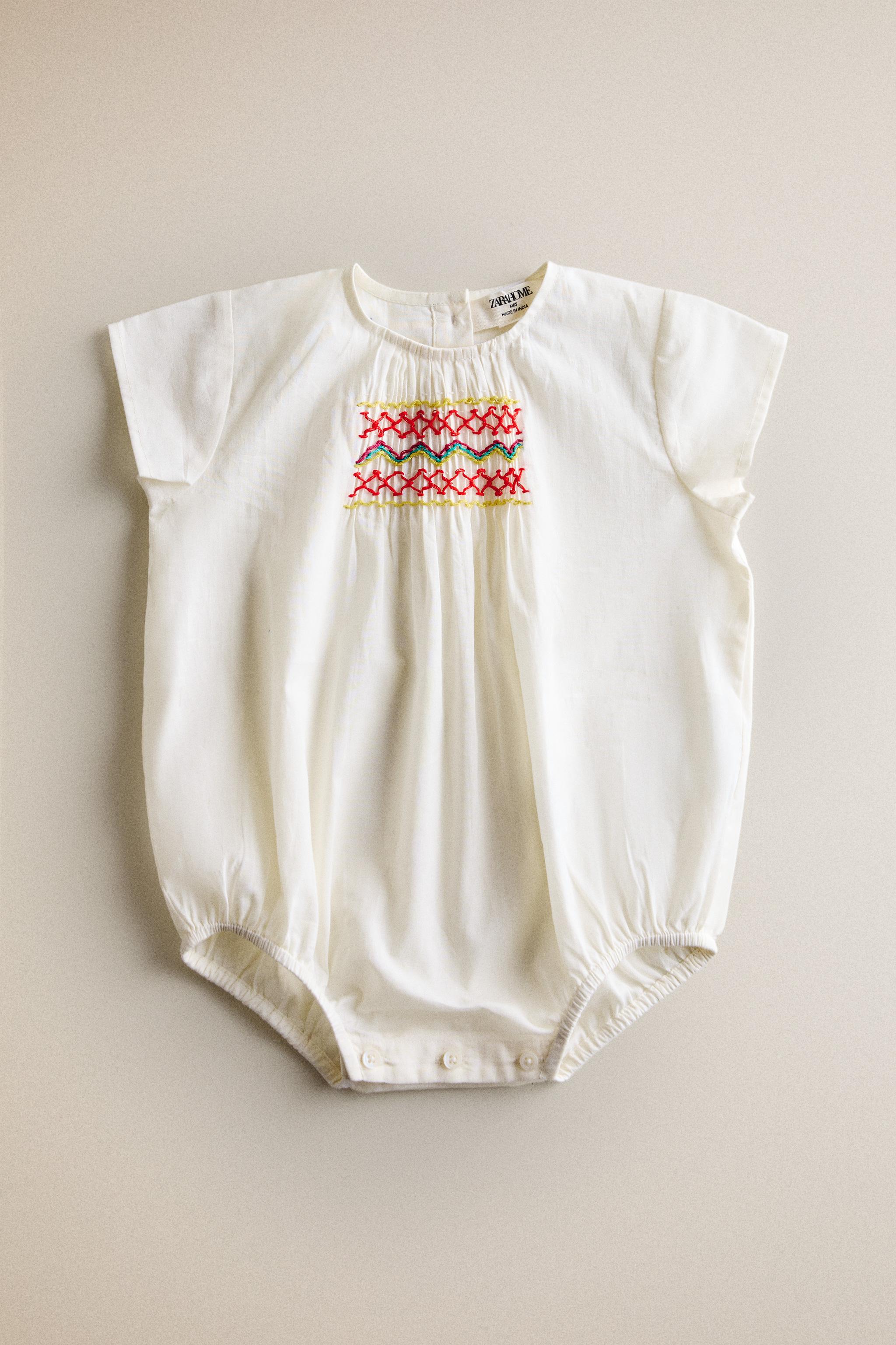 KIDS' SMOCKED BODYSUIT