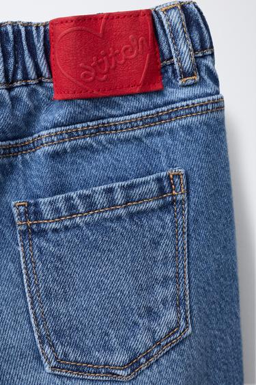 LILO & STITCH © DISNEY EMBROIDERED CULOTTES JEANS - Blue by Zara - Image 3