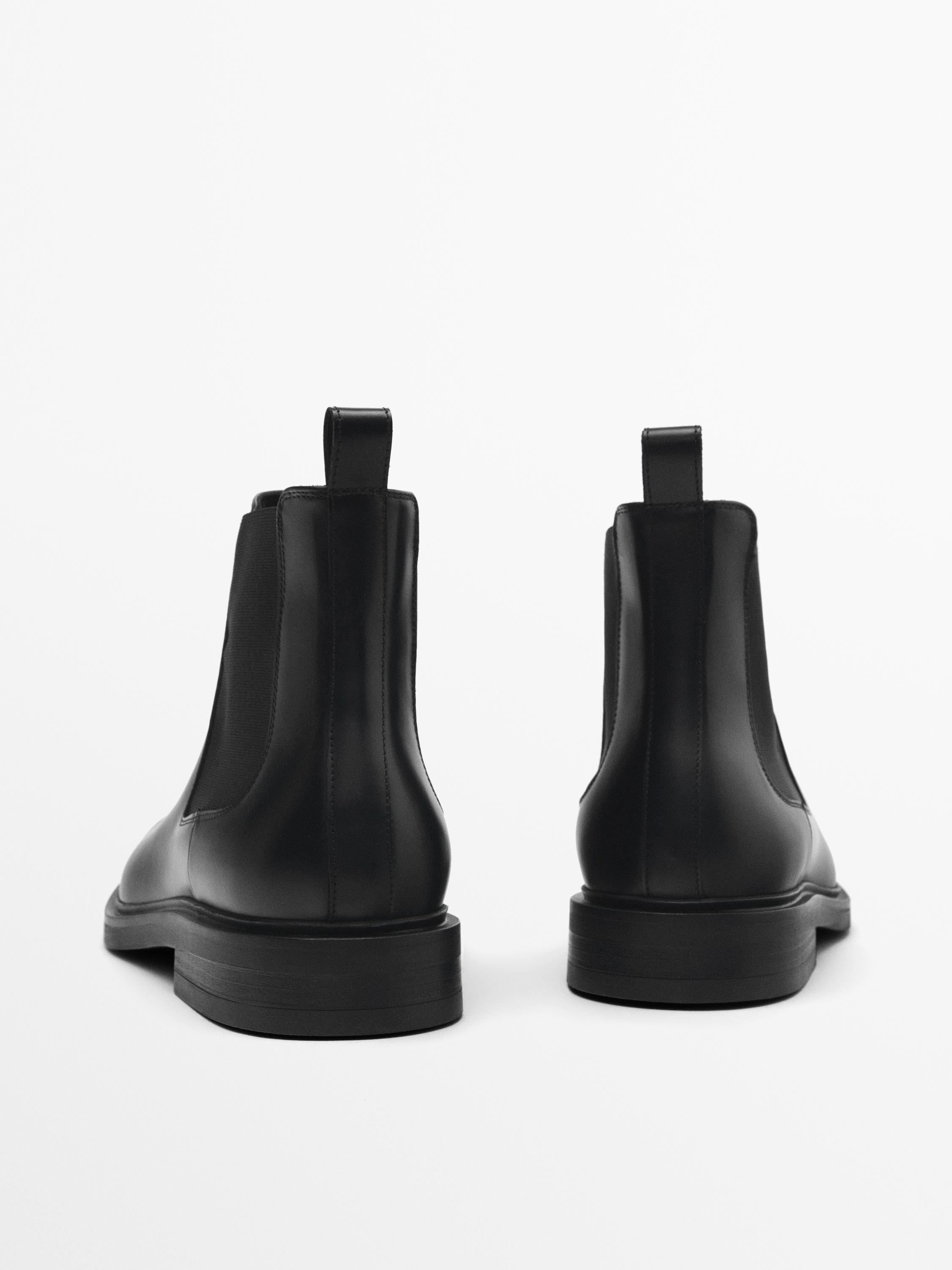 Nappa chelsea ankle boots with side gores - Black | ZARA Nappa chelsea ankle boots with side gores - Black | ZARA