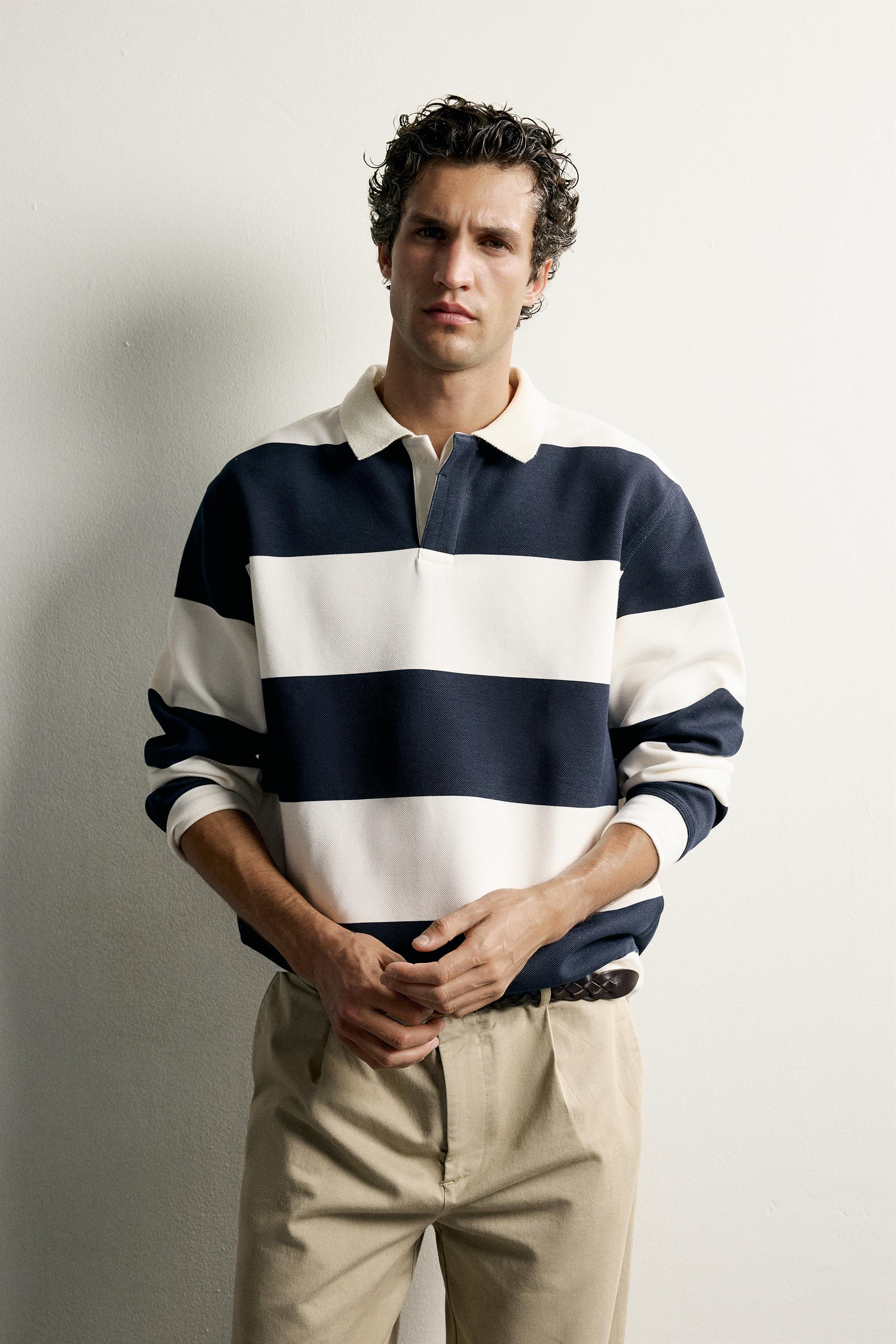 RELAXED FIT STRIPED PIQUÉ POLO SHIRT - thumbnail 2