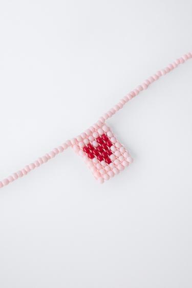 PACK OF TWO HEART BEAD NECKLACES - Red by Zara - Image 2