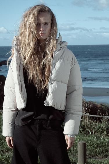 ANORAK ACOLCHADO WATER REPELLENT - Crudo de Zara