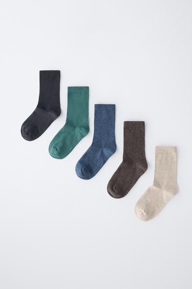 LOT DE CINQ CHAUSSETTES LONGUES UNIES - Multicolore de Zara - Image 3